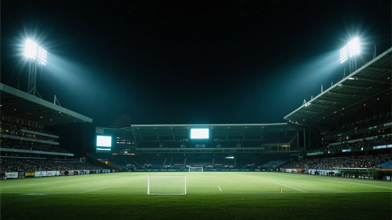 体育场灯光与比赛氛围