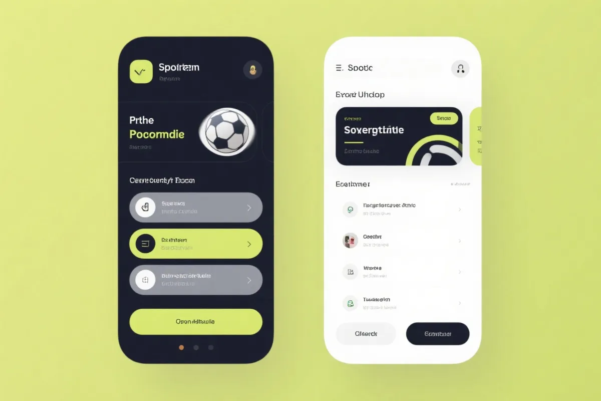 移动端体育APP界面示例